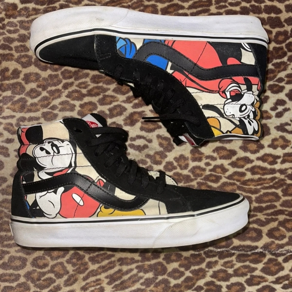 Disney mickey mouse pluto Donald duck minnie vans shoes w9
